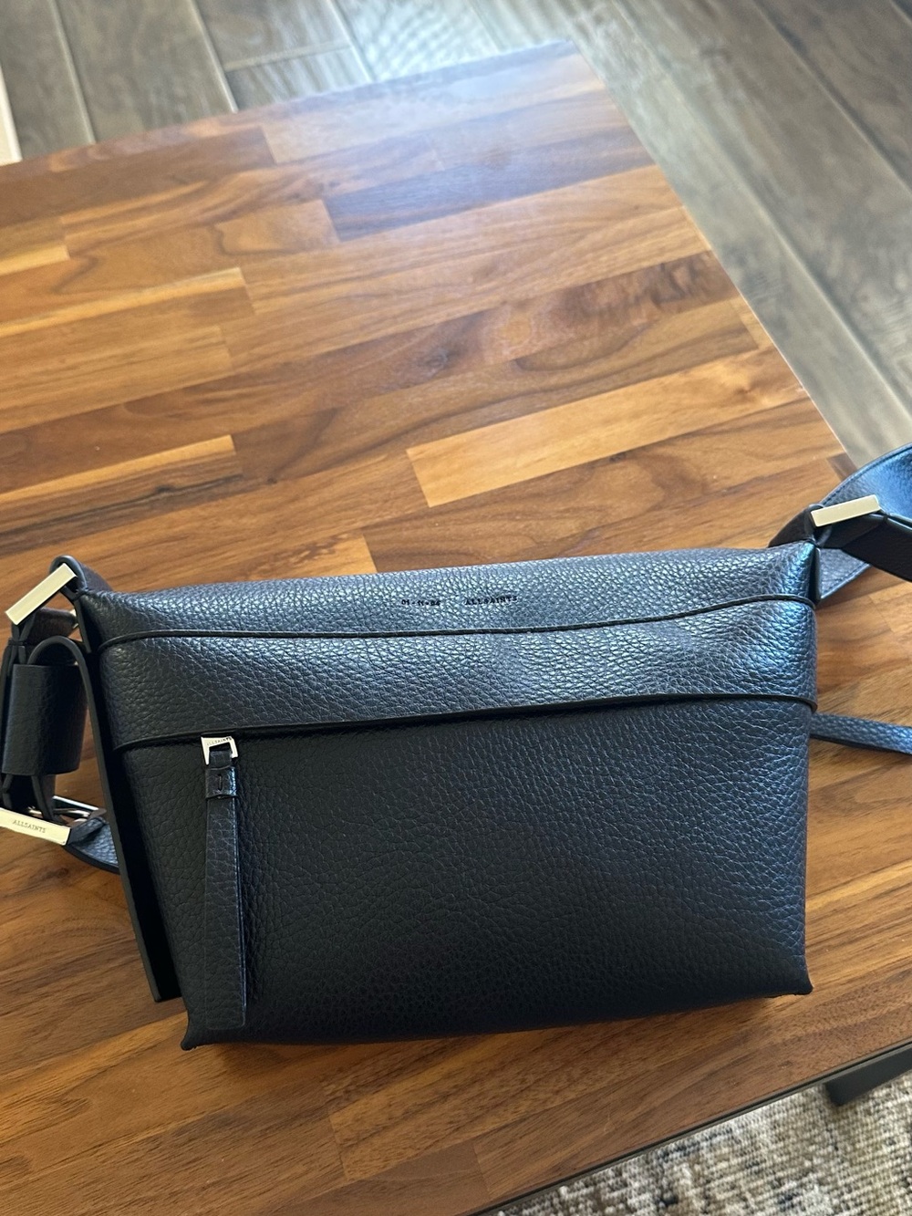 All Saints Colette Leather crossbody bag (black) - Picture 7 of 9